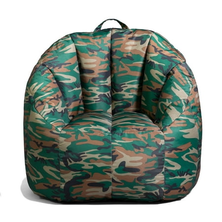 Big Joe Joey Bean Bag Chair, Smartmax, Kids/Teens, 2.5 Feet, Green Woodland Camo