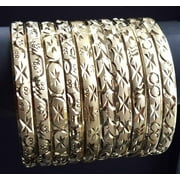 JoeytheJewelryNY 18k Gold Layered Real Gold-Filled Bangles Dozen 12pcs 6mm