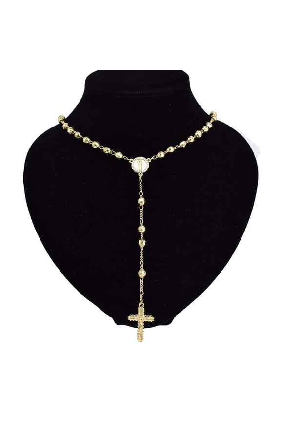 18k Layered real gold filled religious rosary necklace #2