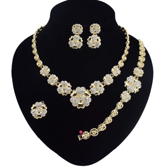 JoeytheJewelryNY HUGS &KISSES flower set gold Plated #56