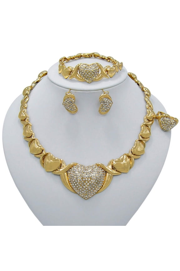 HUGS &KISSES xo I love you set gold Plated #22