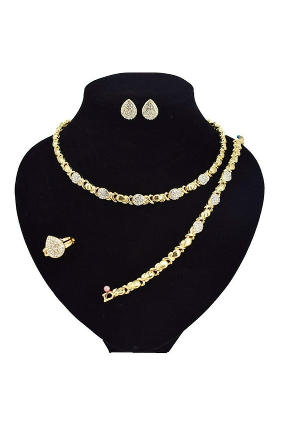 HUGS &KISSES xo set gold Plated #4