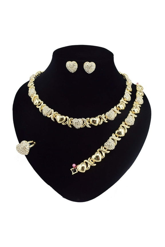 HUGS &KISSES xo set gold Plated #72