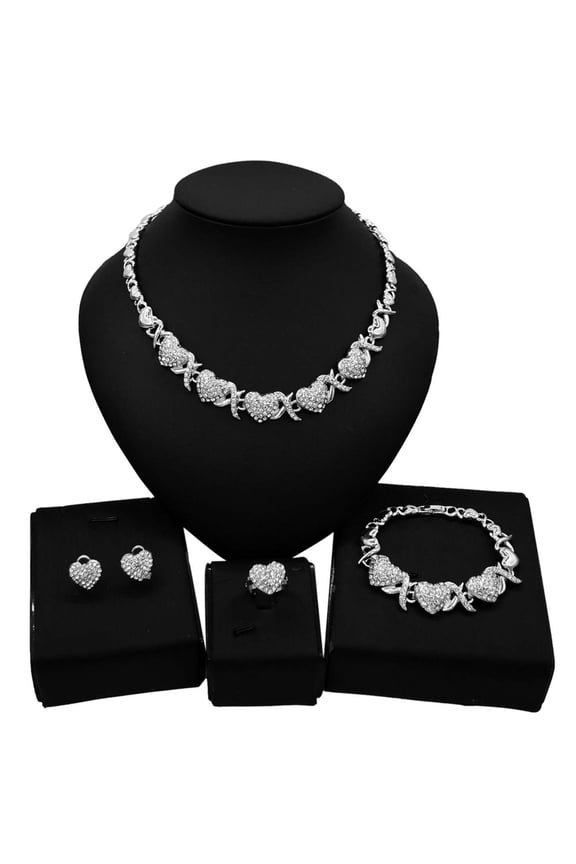 HUGS &KISSES xo set silver Layered gold Plated #108