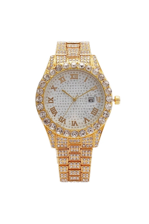 Iced out Presidential watch baguettes settings high quality unisex hip hop #5