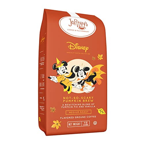 Joffrey's Coffee - Disney Not-So-Scary Pumpkin Brew, Disney Specialty Coffee Collection, Artisan Medium Roast Coffee, Arabica Coffee Beans, Pumpkin Pie & Vanilla Flavored, Drip Brew (Ground, 11 oz)