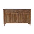 thumbnail image 1 of Jofran 58" Slat Panel Door Sideboard Cabinet - Transitional Storage, Adjustable Shelves, 1 of 9