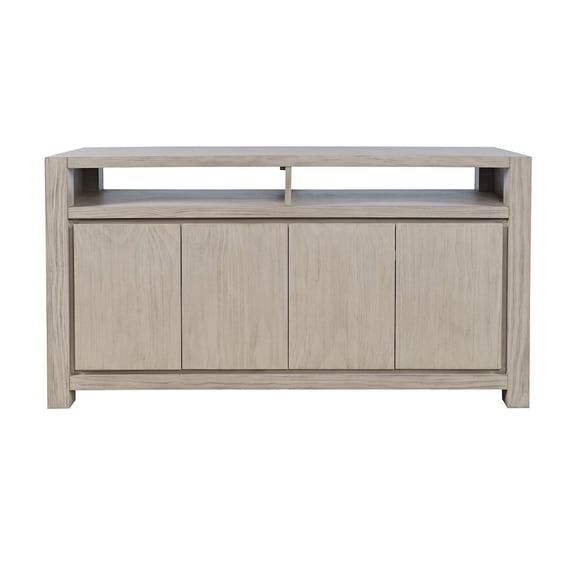 Jofran 60" Modern Transitional Media Console TV Stand with Four-Door Cabinet Storage