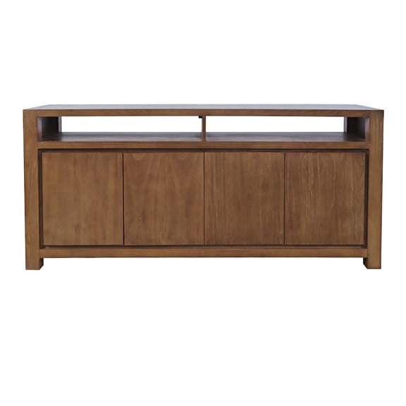 Jofran 70" Modern Transitional Media Console TV Stand with Four-Door Cabinet Storage