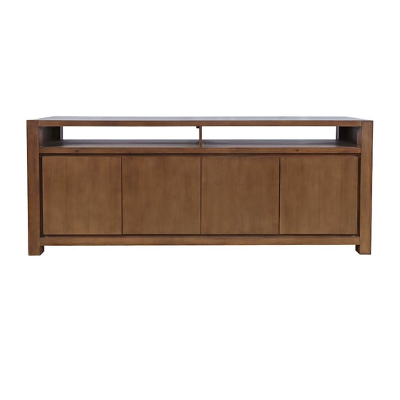 Jofran 80" Modern Transitional Media Console TV Stand with Four-Door Cabinet Storage