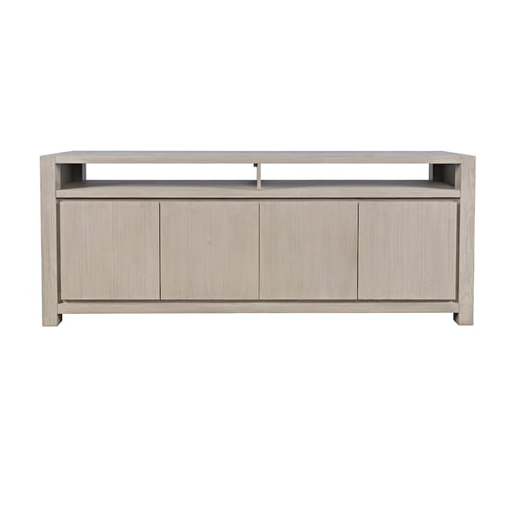 Jofran 80" Modern Transitional Media Console TV Stand with Four-Door Cabinet Storage