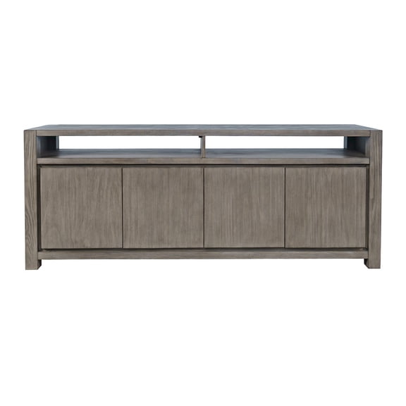 Jofran 80" Modern Transitional Media Console TV Stand with Four-Door Cabinet Storage