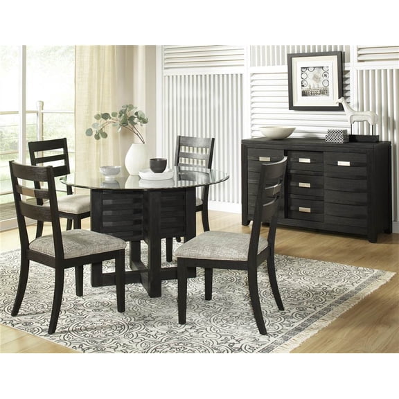 Jofran Altamonte Contemporary 48" Round Dining Table with Glass Top