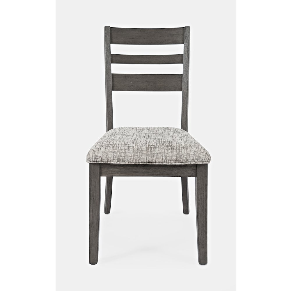 Altamonte Brushed Grey Upholstered Ladderback Side Chair