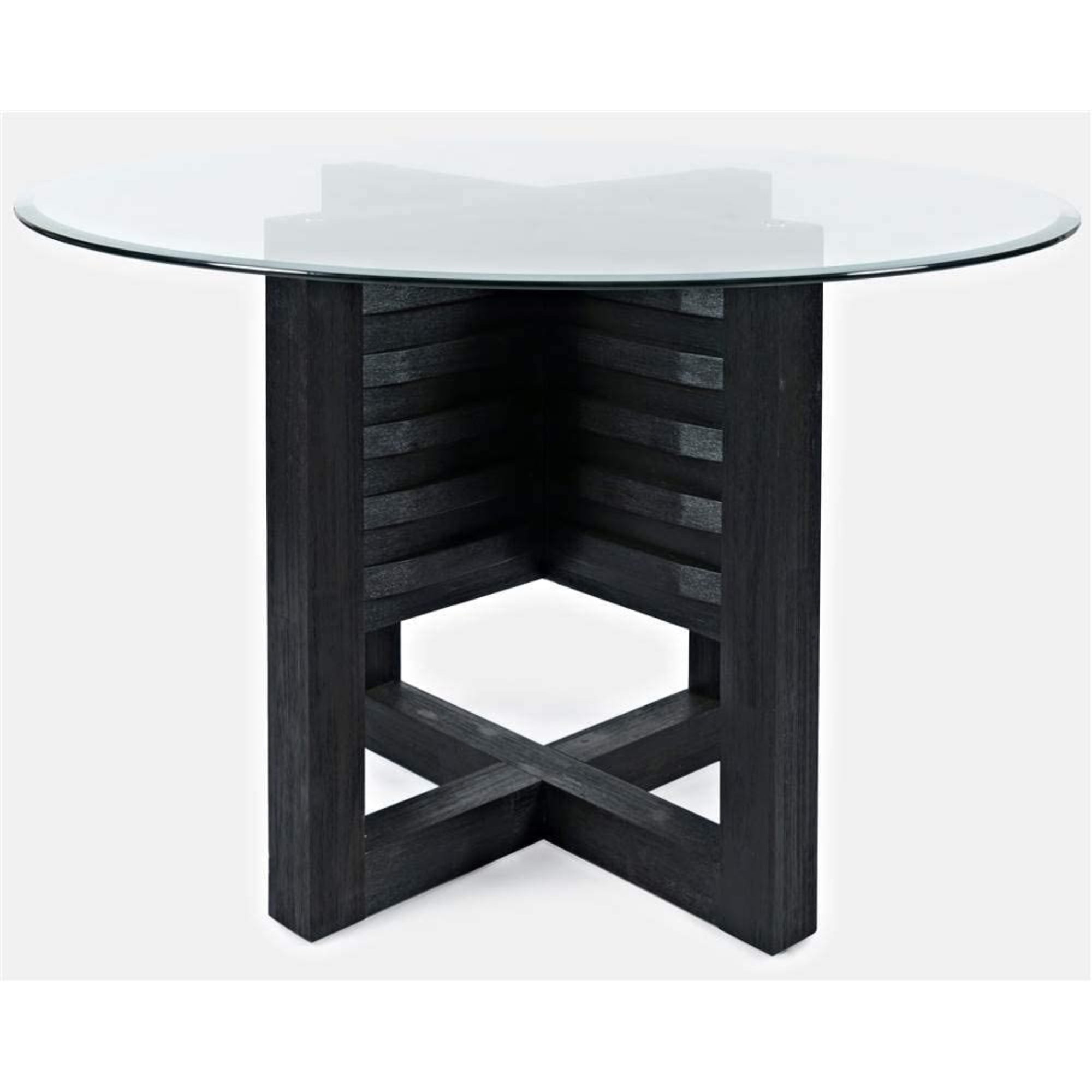 Altamonte 48" Contemporary Round Dining Table with Glass Top