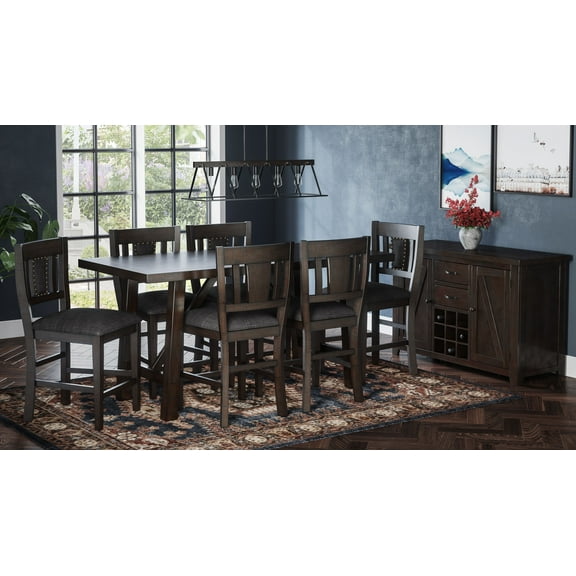 Jofran American Rustics Upholstered Slatback Stool (Set of 2)