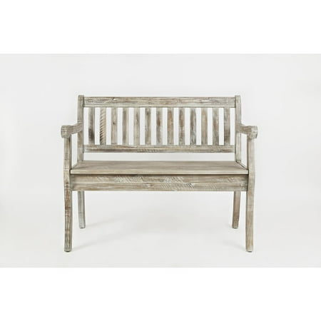 Jofran Artisan's Craft 42" Rustic Farmhouse Distressed Acacia Storage Bench