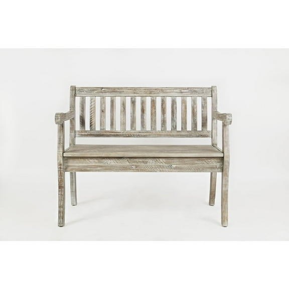 Jofran Artisan's Craft 42" Rustic Farmhouse Distressed Acacia Storage Bench