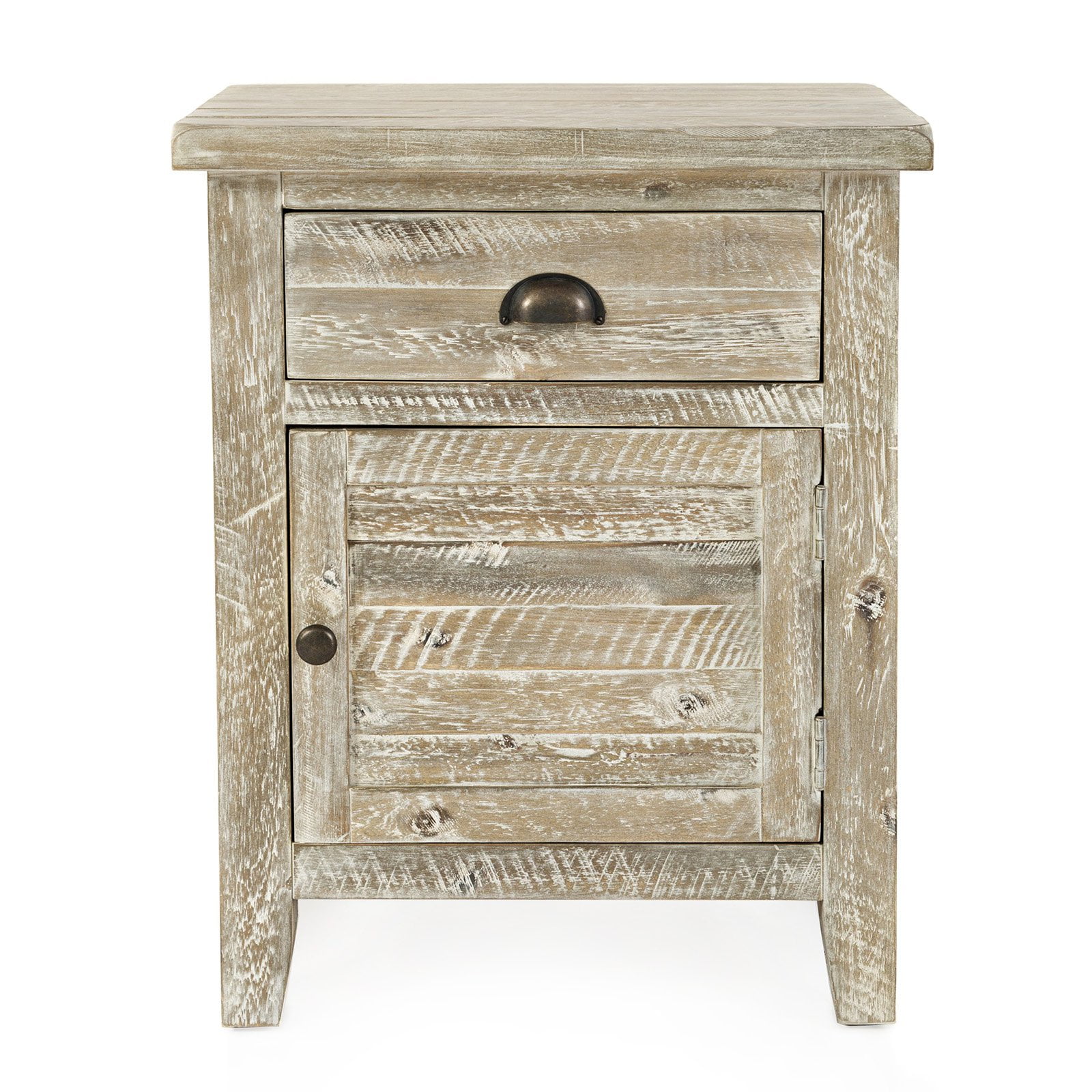 Rustic Grayson Wood Accent Table with Storage Drawer