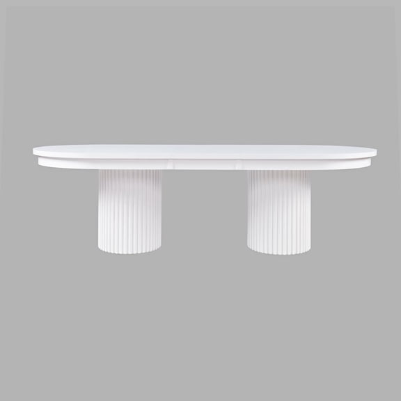 Jofran Auden Mid-Century Modern 102" Double Pedestal Dining Table
