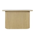 thumbnail image 1 of Jofran Auden Oval Mid-Century Modern Fluted Pedestal Base Sofa Console Table, 1 of 10