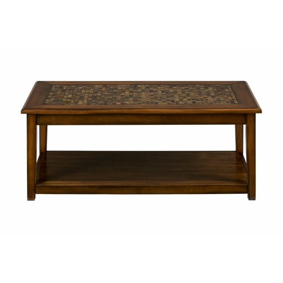 Jofran Baroque 48" Coffee Table with Mosaic Tile Inlay
