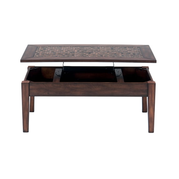 Jofran Baroque 48" Lift Top Coffee Table with Mosaic Tile Inlay
