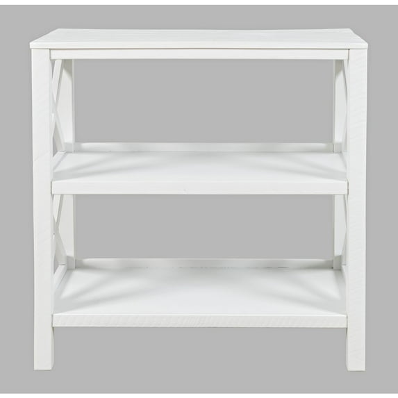 Jofran Bridgehampton X-Side Rustic Solid Wood Bookcase