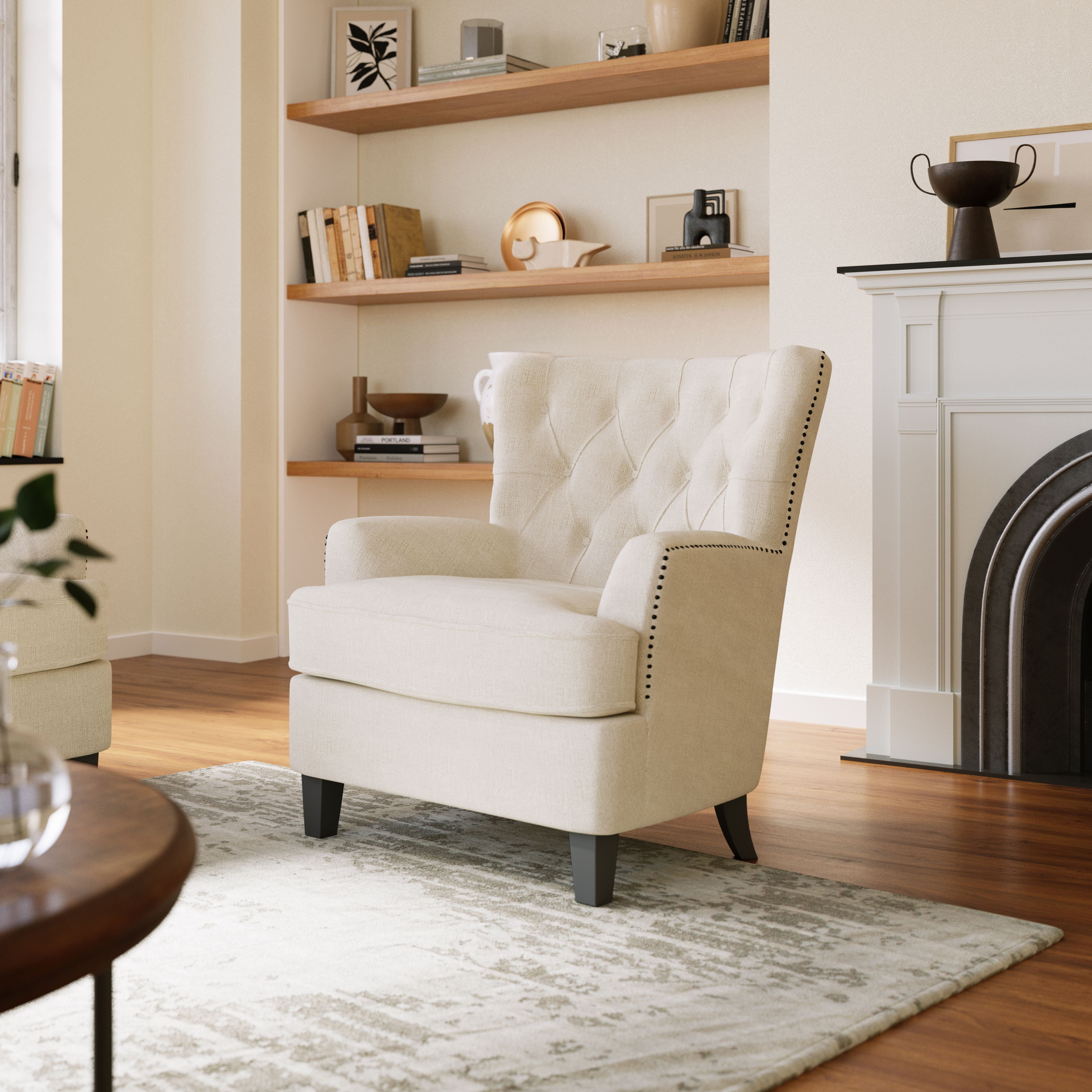 Ashley Alcona Swivel Glider Accent Chair in Charcoal Walmart