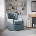 thumbnail image 1 of Jofran Bryson Transitional Upholstered Swivel Chair with Nailhead Trim, 1 of 6