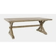 thumbnail image 1 of Jofran Carlyle Crossing Modern Rustic Distressed Solid Wood Coffee Table with Trestle, 1 of 5