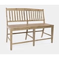 thumbnail image 1 of Jofran Carlyle Crossing Modern Rustic Solid Wood Slatback Counter Height Bench, 1 of 5