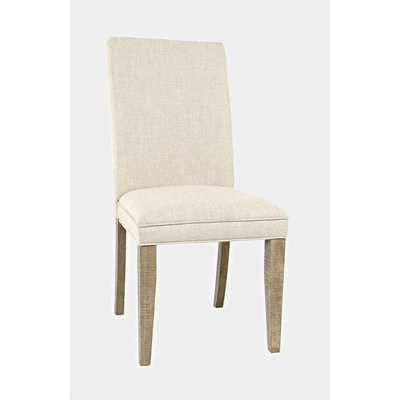Jofran Carlyle Crossing Modern Rustic Solid Wood Upholstered Parsons Dining Chair (Set of 2)
