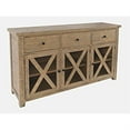 thumbnail image 1 of Jofran Carlyle Crossing Solid Wood Modern Rustic Buffet Storage Cabinet, 1 of 5