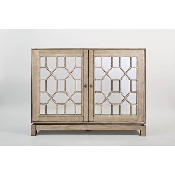 Jofran Casa Bella Glam 50" Mirrored Console- Vintage Silver