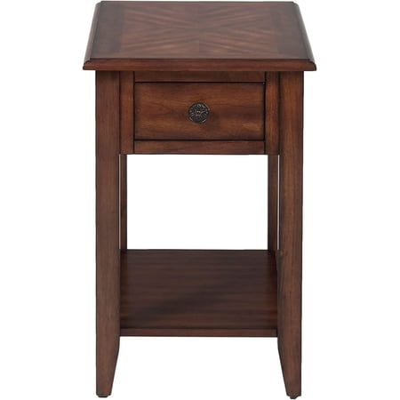 Jofran Chairside Wood End Table with Storage