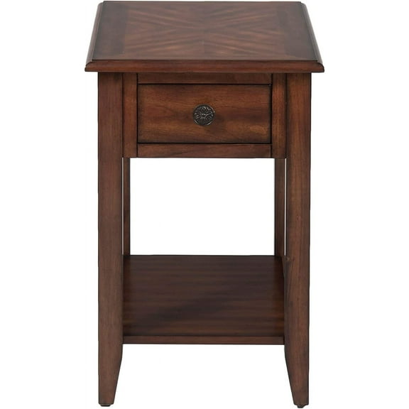 Jofran Chairside Wood End Table with Storage
