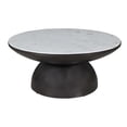 thumbnail image 1 of Jofran Circularity Modern Luxury Marble and Iron 35" Round Pedestal Coffee Table, 1 of 6