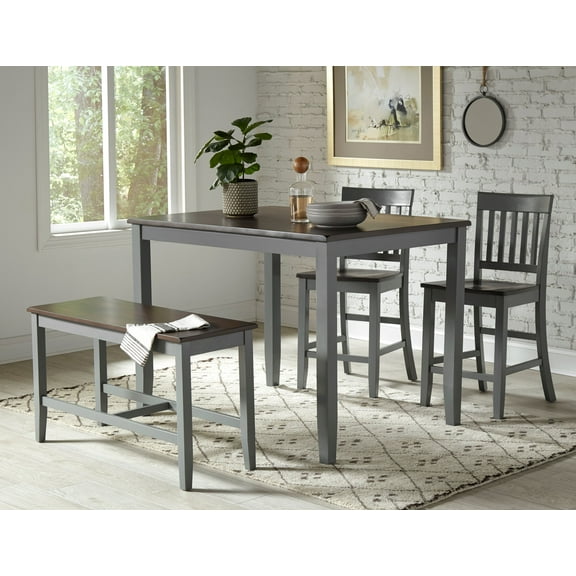Jofran Decatur Lane Farmhouse 4 Piece Acacia Counter Height Set