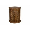 thumbnail image 1 of Jofran Decker Small Distressed Hardwood Global Drum End Table, 1 of 6