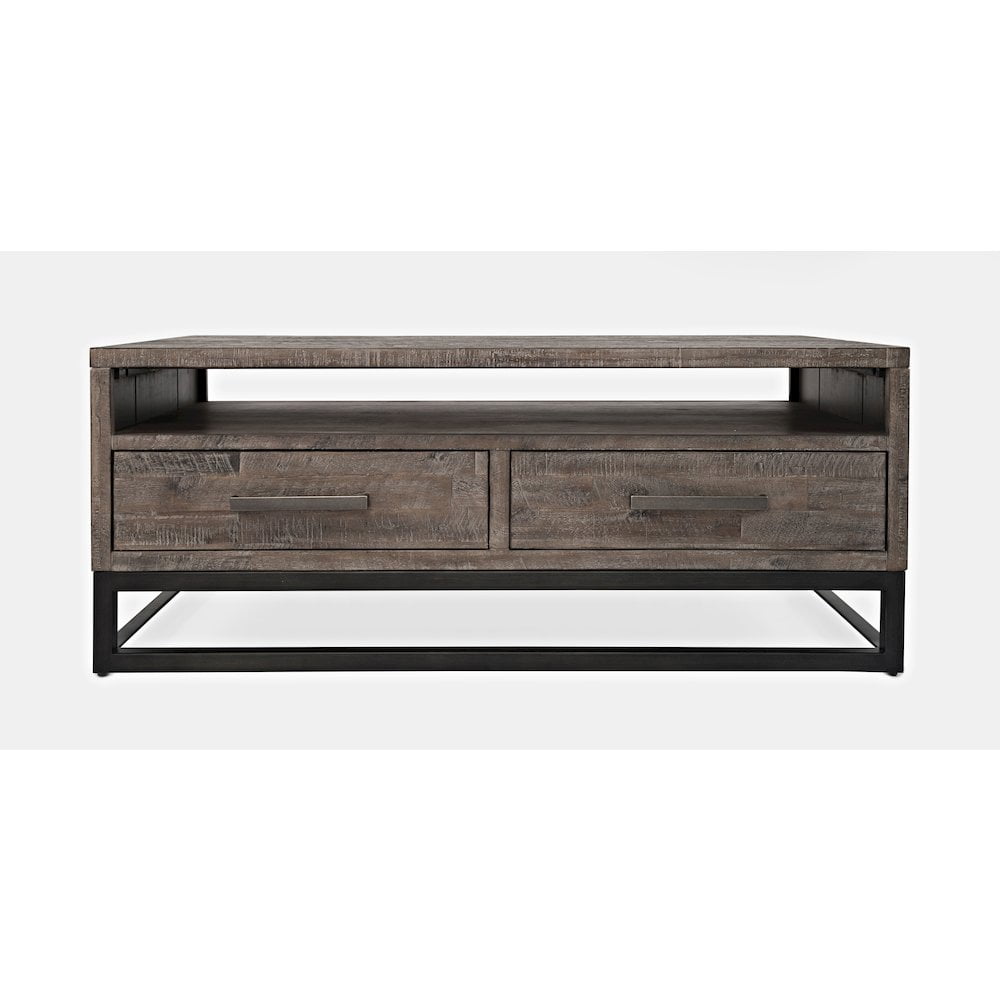 East Hampton 48" Brown/Gray Wood Coffee Table with Storage