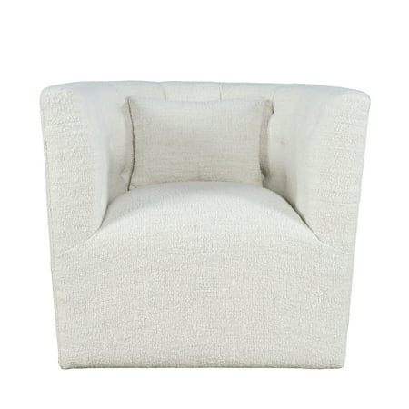 Jofran Everly Boucle Modern Transitional Swivel Accent Chair