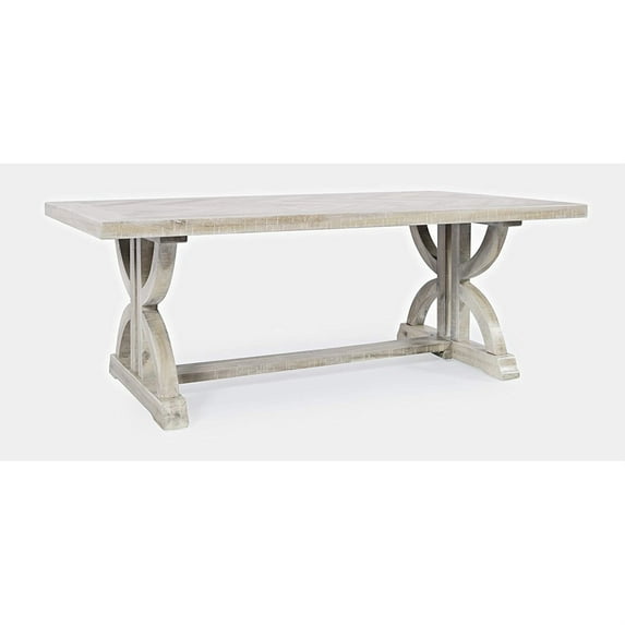 Jofran Fairview Rustic Trestle Coffee Table, 50''Lx28''Wx18.5''D, Ash (Set of 2)