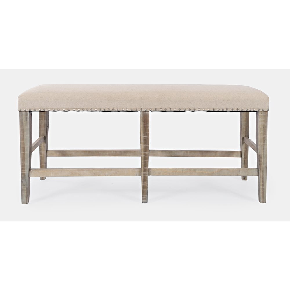 Fairview Cream 52" Transitional Upholstered Backless Bench