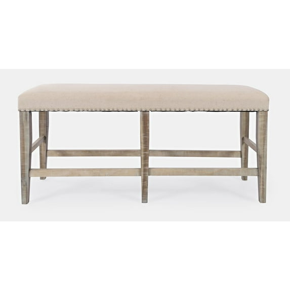 Jofran Fairview Transitional 52" Backless Upholstered Counter Height Bench