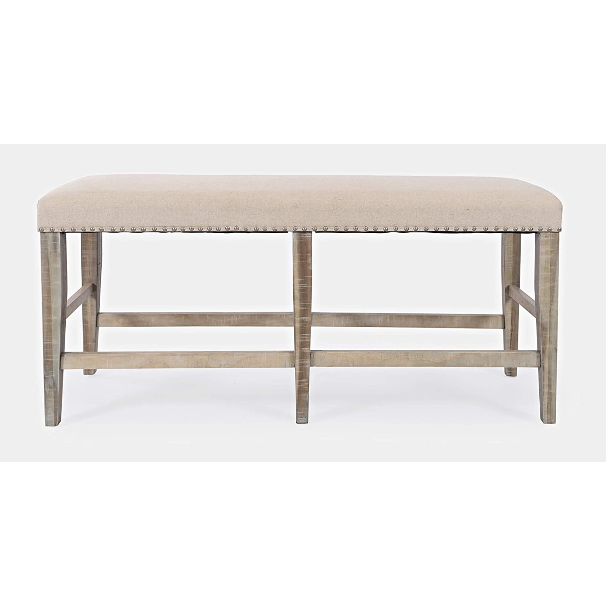 Fairview Cream 52" Transitional Upholstered Backless Bench