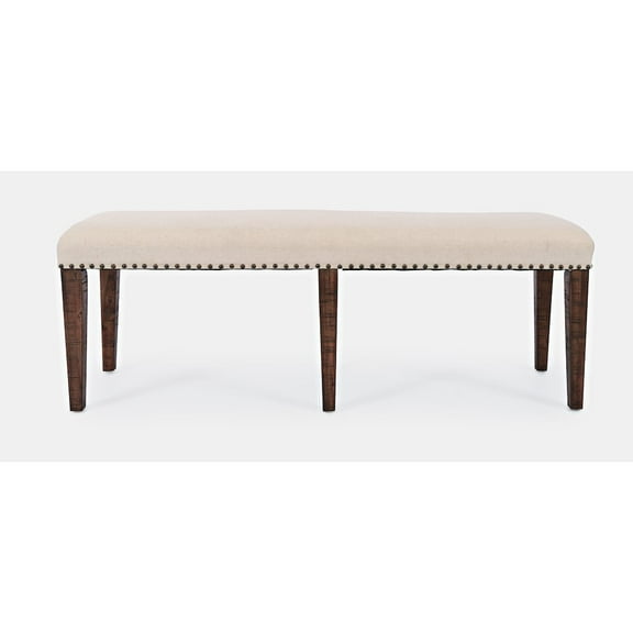 Jofran Fairview Transitional 52" Backless Upholstered Dining Bench
