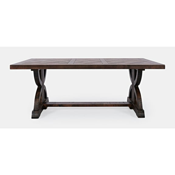 Jofran Fairview Transitional Herringbone Distressed Acacia Coffee Table