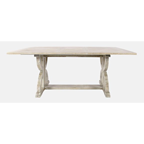 Jofran Fairview Transitional Herringbone Distressed Acacia Extension 78" Dining Table