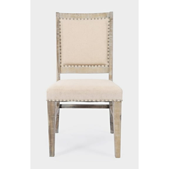 Jofran Fairview Transitional Solid Wood Upholstered Side Chair (Set of 2)